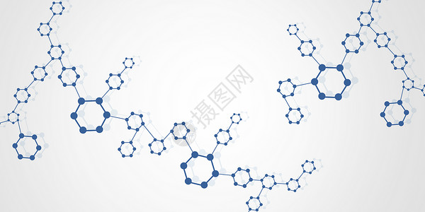 六边形分子结构背景背景图片