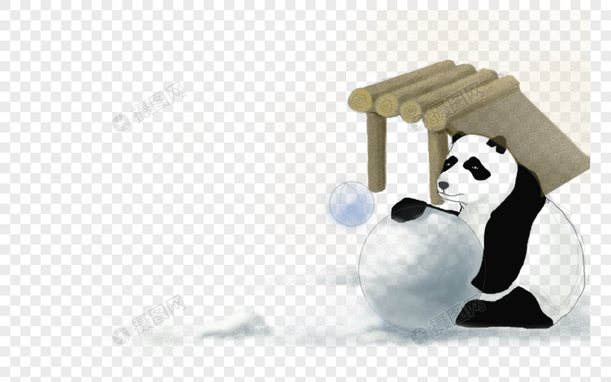 玩耍的熊猫图片