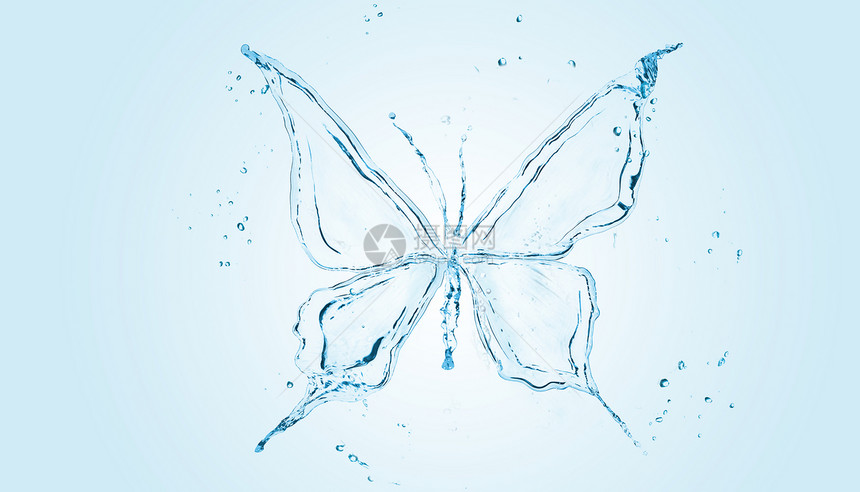 创意水花蝴蝶图片