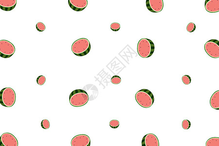 半颗西瓜水果背景图片