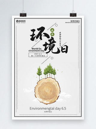 5号球衣世界环境日海报模板