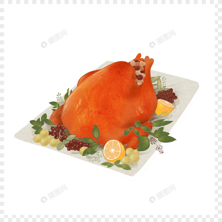 饭桌上的鸡肉图片