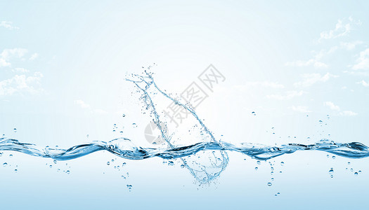 蓝色背景世界水日海报创意漂流瓶设计图片