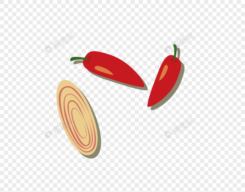 辣椒与扇贝图片