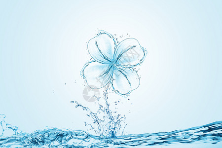 水珠元素创意花朵场景设计图片