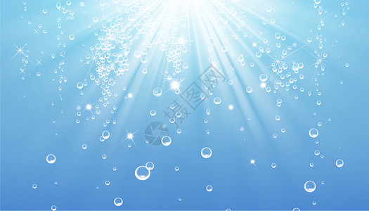 动态发光海水中的气泡设计图片