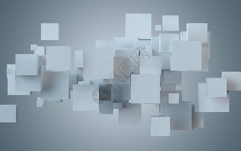 方块元素创意商业场景设计图片