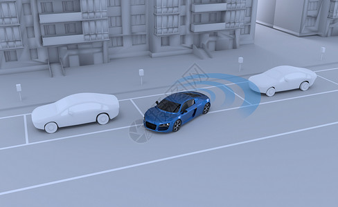 智能车辆出库雷达提示背景高清图片
