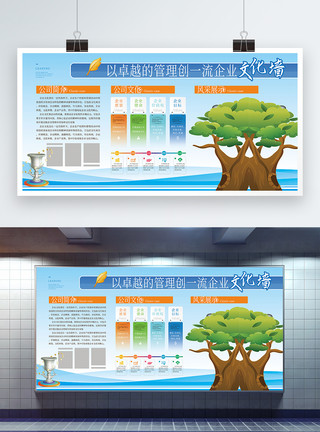 案例赏析企业文化墙展板模板