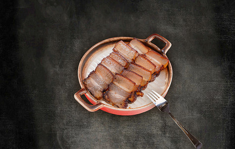 鲜猪肉美食海报背景设计图片
