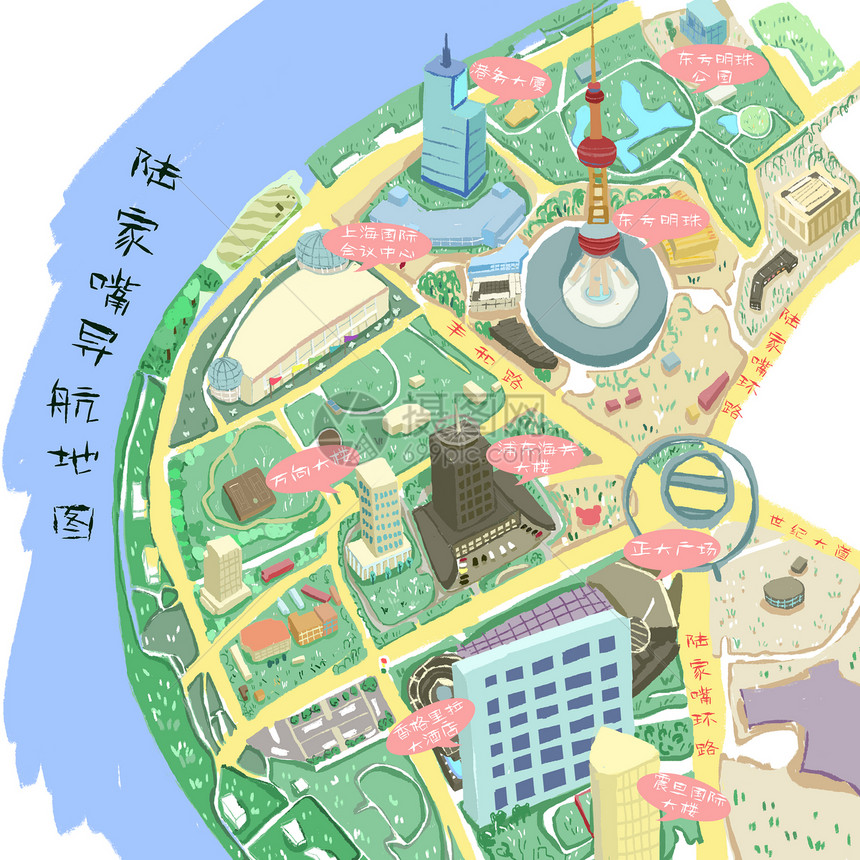 上海陆家嘴地图图片