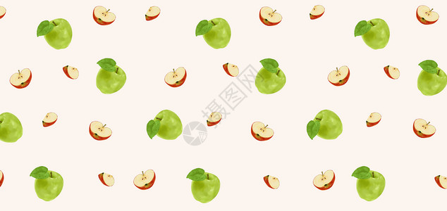 豌豆边框苹果插画