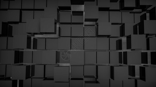 黑色方块三维立体黑色背景设计图片
