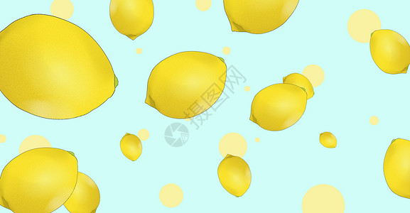 清新水果柠檬插画图片