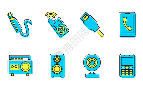 usb充电图标电子产品图标插画