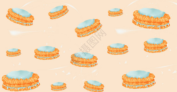 美味甜品甜饼插画高清图片