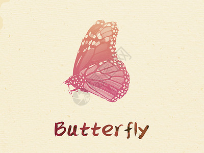 清新唯美手绘水彩蝴蝶图片