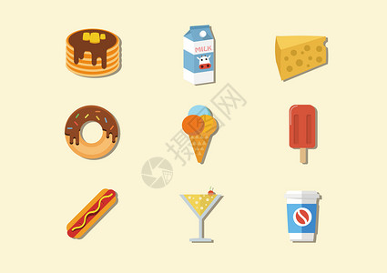 甜甜圈图标食物图标插画