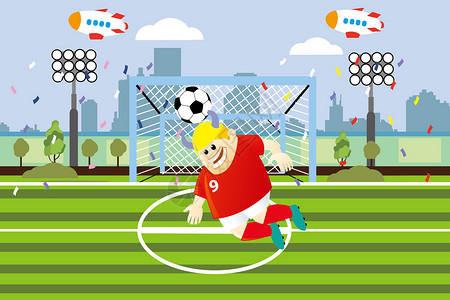 动签人物素材丹麦世界杯插画