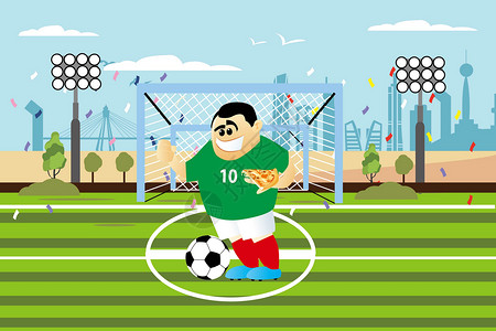 足球门素材世界杯意大利队插画