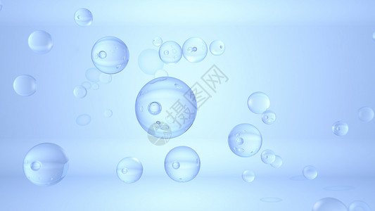 蓝色水珠背景海报创意水珠空间场景设计图片