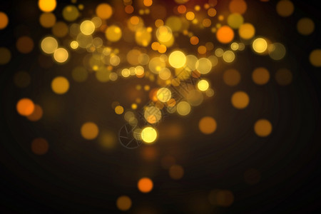 金色漂浮圆圈黑金光斑背景设计图片