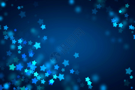 蓝色五角星蓝色梦幻星星背景设计图片