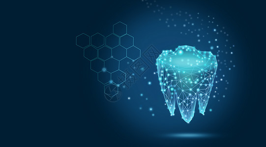 蜂窝元素健康医疗爱护牙齿设计图片