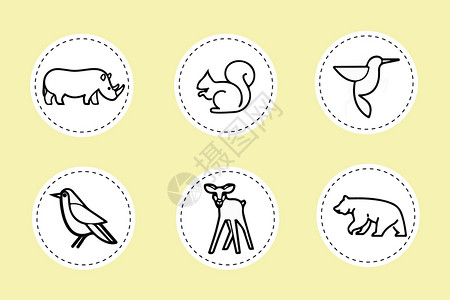 羊矢量图动物类图标插画
