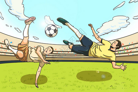 球场比赛世界杯插画插画
