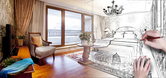 手绘欧式斑马欧式卧室装修设计图片