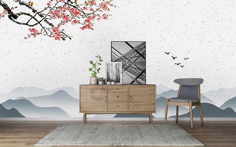 国画壁纸中国风电是背景墙设计图片