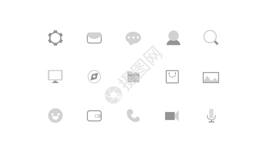 个人电话素材常用小图标icon插画