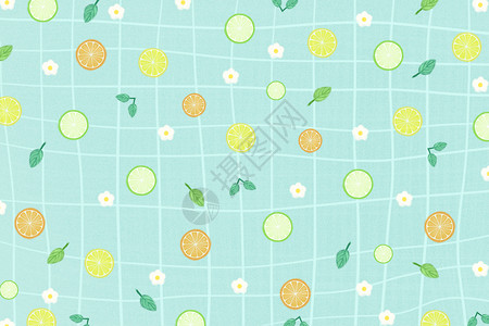 小清新柠檬桌布背景高清图片