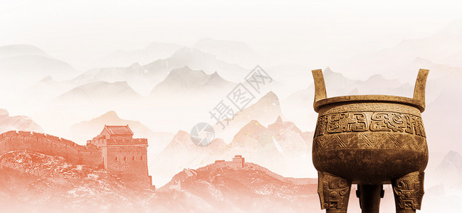 中国古代历史企业文化诚信背景设计图片
