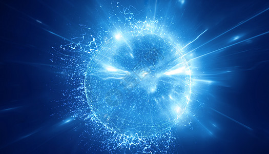 网络球光效科技发光线条背景设计图片