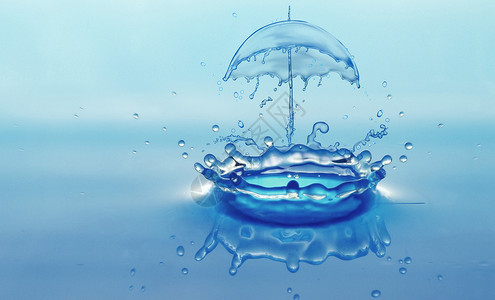 伞的世界水中跃起的水海豚设计图片