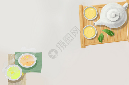蜂蜜饮品茶文化背景设计图片