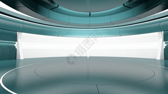 高科技圆形边框科技空间场景设计图片