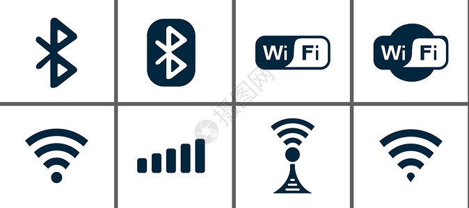 移动WiFi信号图标插画