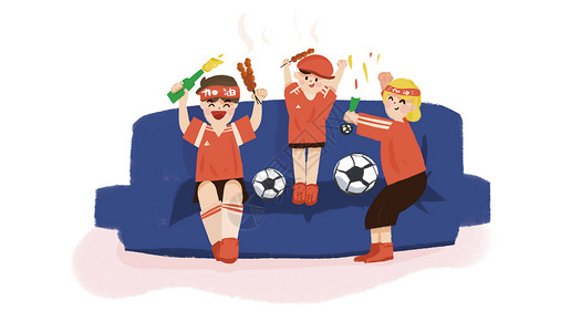 世界杯看球家人烧烤高清图片