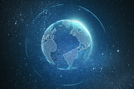 网络球光效科技地球背景设计图片