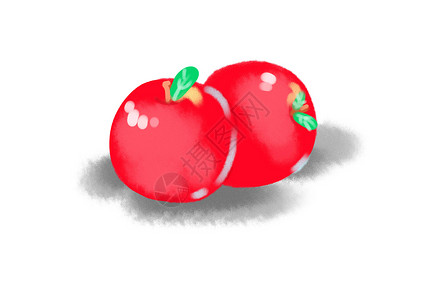食物维生素苹果插画
