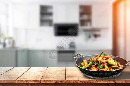 餐饮宣传单厨房美食背景设计图片
