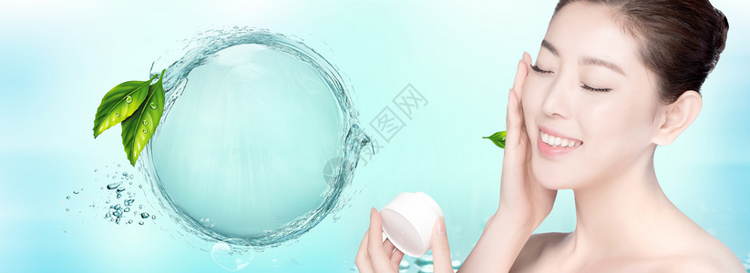 牛奶洗脸美白补水保湿背景设计图片