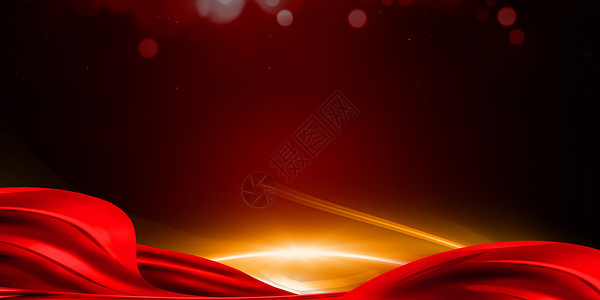 红色飞扬丝绸商务大气背景设计图片