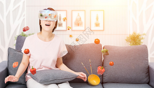 吃货女孩VR虚拟场景设计图片
