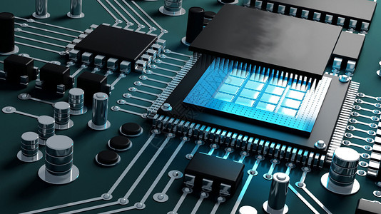 英特尔CPU科技芯片电路背景设计图片
