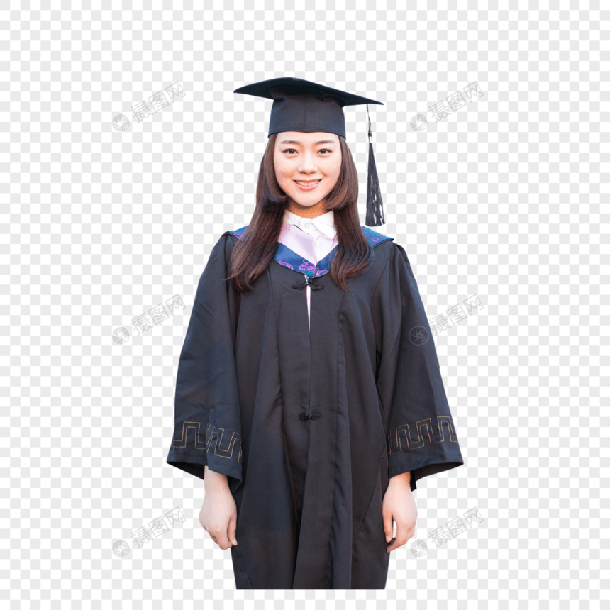 穿着学士服开心毕业的大学生图片图片