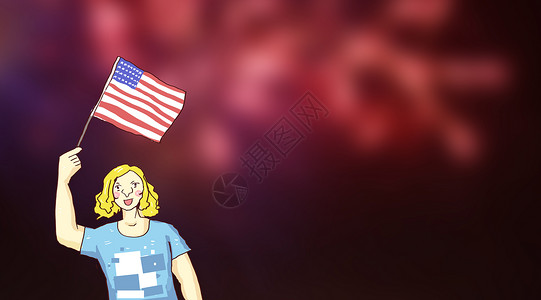 独立女人美国独立日设计图片
